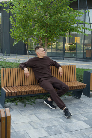 Костюм з світшотом і джогерами Шоколад