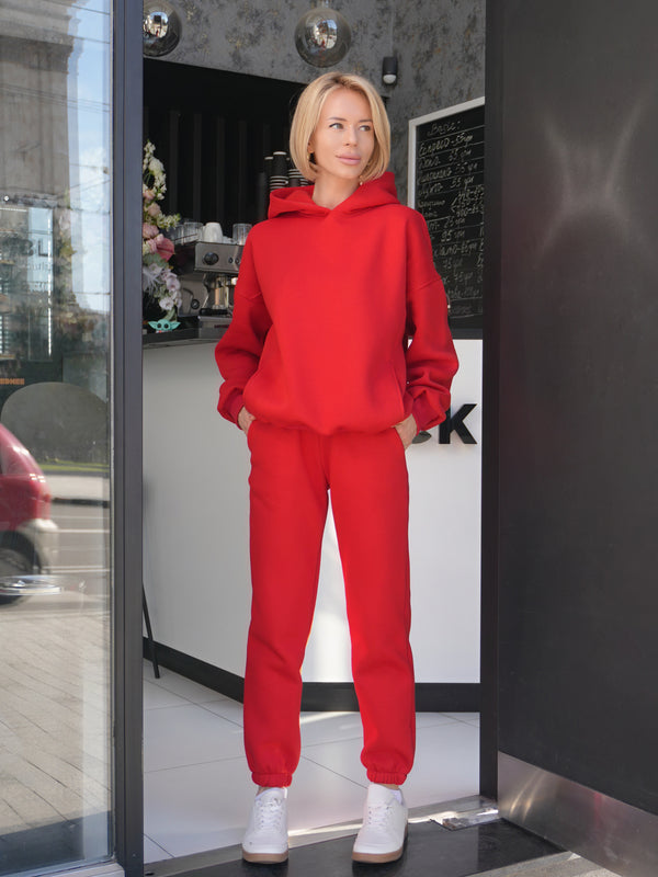 Костюм Cosmi з худі і джогерами Червоний (з утепленням)