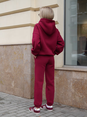 Костюм Cosmi з худі і джогерами Бордо (з утепленням)