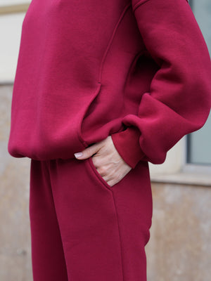 Костюм Cosmi з худі і джогерами Бордо (з утепленням)