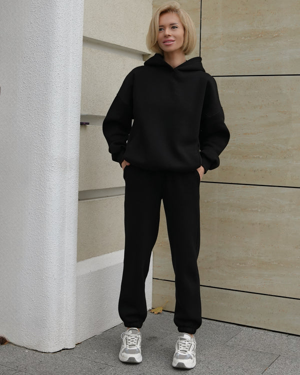 Костюм Cosmi з худі і джогерами Чорний (з утепленням)