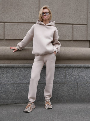 Костюм Cosmi з худі і джогерами Беж (з утепленням)