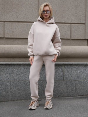 Костюм Cosmi з худі і джогерами Беж (з утепленням)