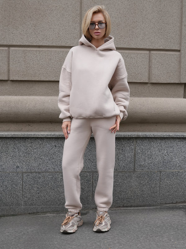 Костюм Cosmi з худі і джогерами Беж (з утепленням)