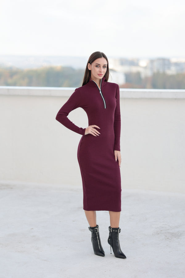 Сукня Siena Бордо з довгим рукавом