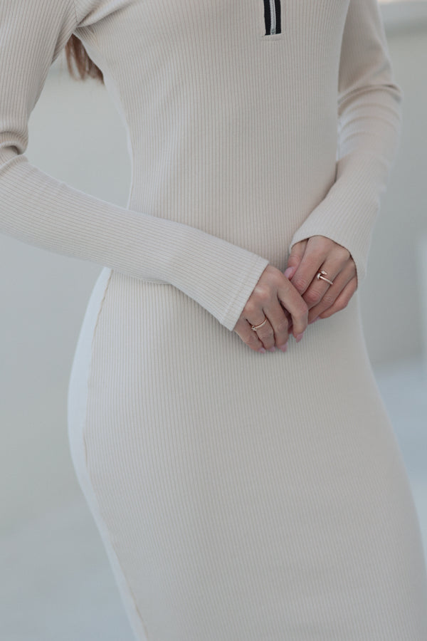 Сукня Siena Беж з довгим рукавом