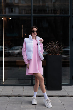 Рожева сукня міні Sofi з довгим рукавом