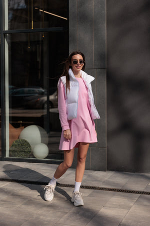 Рожева сукня міні Sofi з довгим рукавом